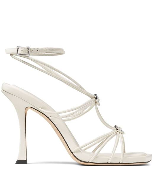 Maelie Snake-Effect Leather Sandals By Jimmy Choo | Moda Operandi | Leather  sandals, Jimmy choo, Leather