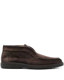 Santoni Desert slip-on suede boots - Brown