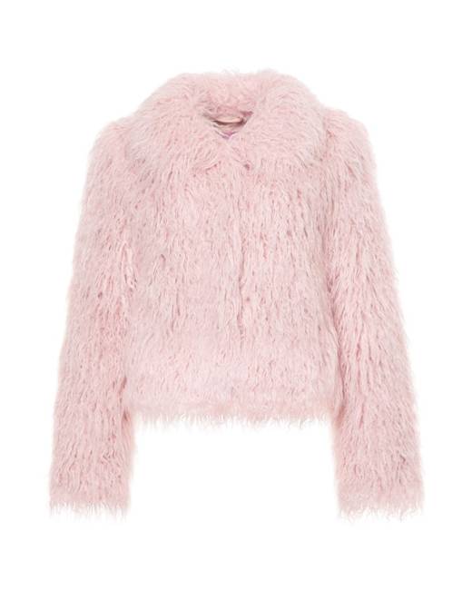 Cult Gaia adda Cropped Faux-Fur Jacket - Pink