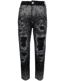 Philipp Plein crystal-embellished boyfriend jeans - Black