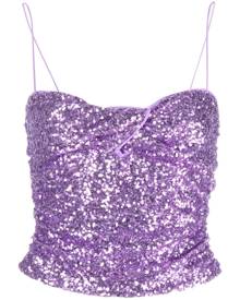 PINKO sequin-embellished spaghetti-strap top - Purple