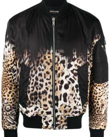 Roberto Cavalli leopard-print bomber jacket - Neutrals