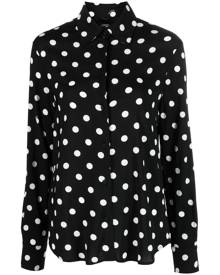 PINKO polka-dot long-sleeve shirt - Black