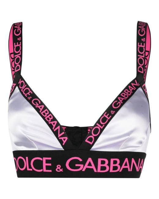 Dolce & Gabbana logo-underband stretch-cotton Sports Bra - Farfetch