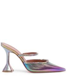 Amina Muaddi Gilda 95mm iridescent mules - Multicolour