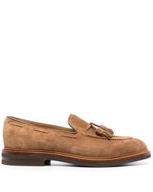 Brunello Cucinelli tassel-detail suede loafers - Brown