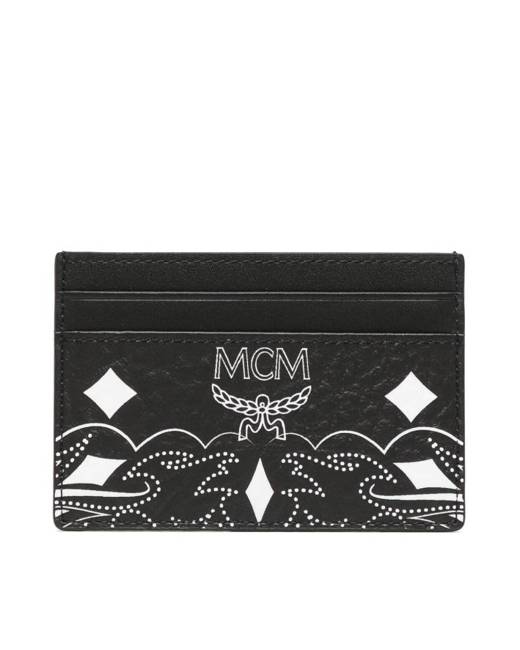 MCM Men's Bifold Zip Card Wallet