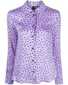 PINKO floral and polka dot-print shirt - Purple