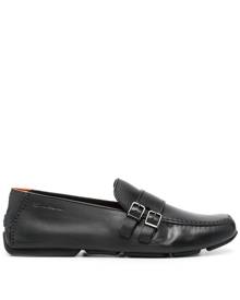 Santoni double-buckle monk shoes - Black