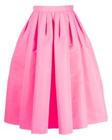 Alexander McQueen pleated faille midi skirt - Pink