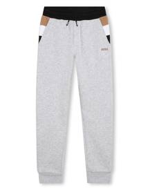 BOSS Kidswear logo-print drawstring track pants - Grey