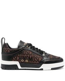 Moschino logo-print low-top sneakers - Brown