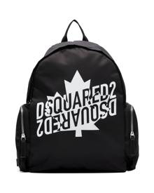 Dsquared2 Kids logo-print zip-up backpack - Black