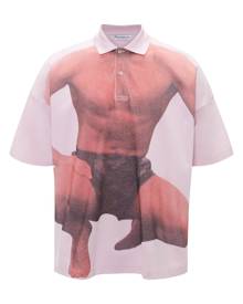 JW Anderson photograph-print cotton polo shirt - Pink