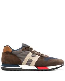 Hogan H383 panelled sneakers - Brown