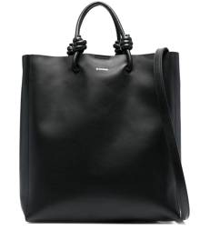 Jil Sander knot-detail leather tote bag - Black