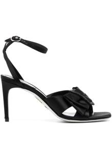 René Caovilla 70mm crystal-embellished leather sandals - Black