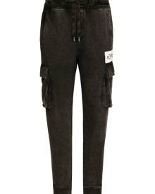 Dolce & Gabbana logo-patch tapered cargo trousers - Black