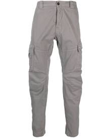 C.P. Company logo-patch tapered-leg trousers - Grey