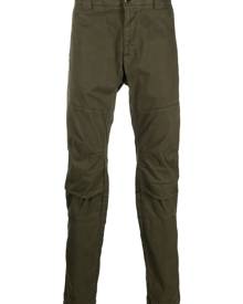 C.P. Company logo-patch tapered-leg trousers - Green