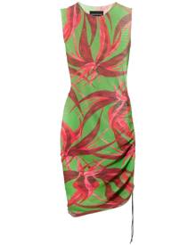 Louisa Ballou botanical-print asymmetric dress - Green