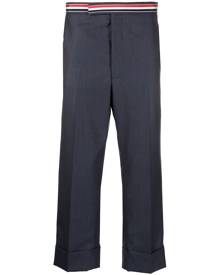 Thom Browne RWB-band cropped trousers - Blue