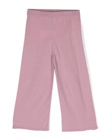 Simonetta elasticated-waist wide-leg trousers - Pink