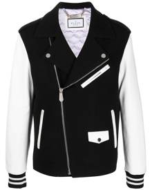 Philipp Plein leather biker jacket - Black