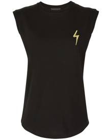 Giuseppe Zanotti logo-embroidered cotton tank top - Black