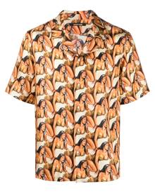 Roberto Cavalli all over graphic-print short-sleeve shirt - Neutrals