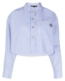 Maje cropped striped shirt - Blue