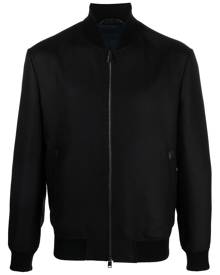 Brioni zipped bomber jacket - Black