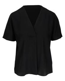 Vince V-neck pleat-detailing blouse - Black