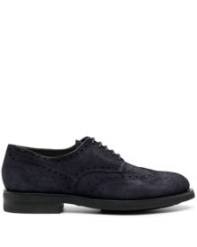 Santoni Emil lace-up suede brogues - Blue