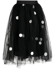 JNBY polka-dot A-line skirt - Black
