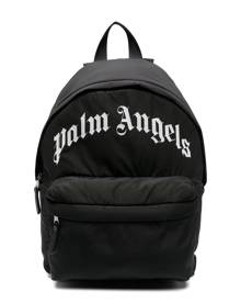 Palm Angels Kids logo-print zip-fastening backpack - Black