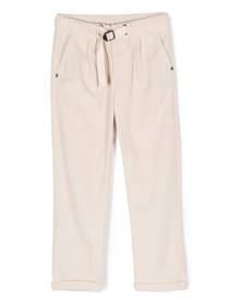 TRUSSARDI JUNIOR belted corduroy trousers - Neutrals