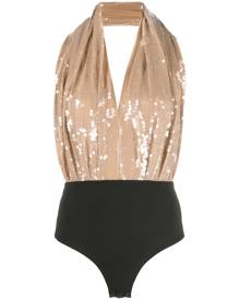 16Arlington Vesper sequin-embellished bodysuit - Neutrals