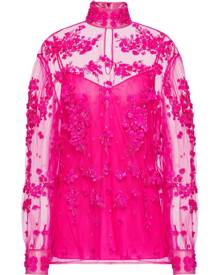 Valentino Garavani Tulle Illusione embroidered blouse - Pink