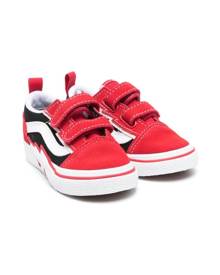 Vans Kids Old Skool touch-strap sneakers - Red