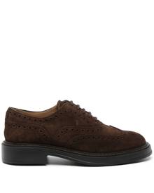 Tod's lace-up suede brogues - Brown