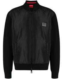 HUGO logo-patch bomber jacket - Black