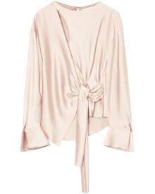 Simkhai Raffaella knotted long-sleeve top - Neutrals