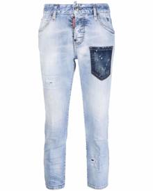 Dsquared2 contrast-pocket cropped jeans - Blue