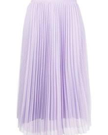 TWINSET voile pleated midi skirt - Purple