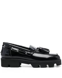 MSGM tassel-detail 40mm leather loafers - Black