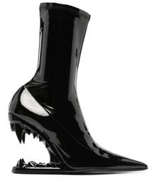 Gcds Morso 120mm vinyl ankle boots - Black