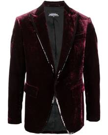 DSQUARED2 velvet single-breasted blazer