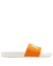 APL: ATHLETIC PROPULSION LABS logo-embossed knitted slides - Orange