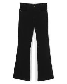 Liu Jo Kids logo-plaque corduroy flared trousers - Black